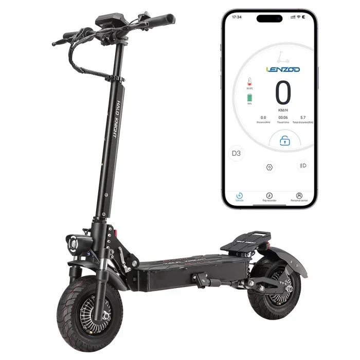 Halo Knight T104 Składana hulajnoga elektryczna, silnik 1200W*2, bateria 52V 21Ah, 10-calowe opony, maks. prędkość 65km/h